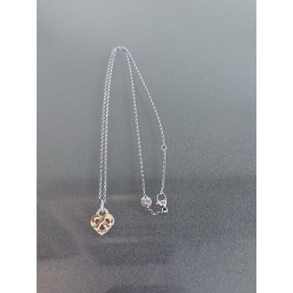 Poiray Paris Sterling Silver Heart Necklace | 16-Inch - Picture 4 of 11